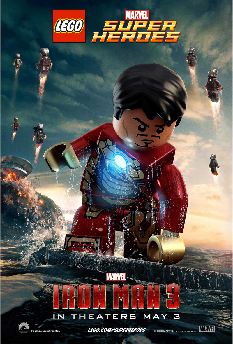 Illustration for article titled Iron Man 3 posters get the Lego-isation treatment